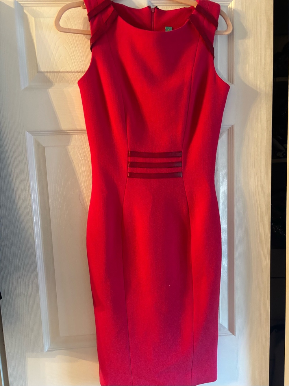 SACHIka Pink Sleeveless Midi Sheath Dress